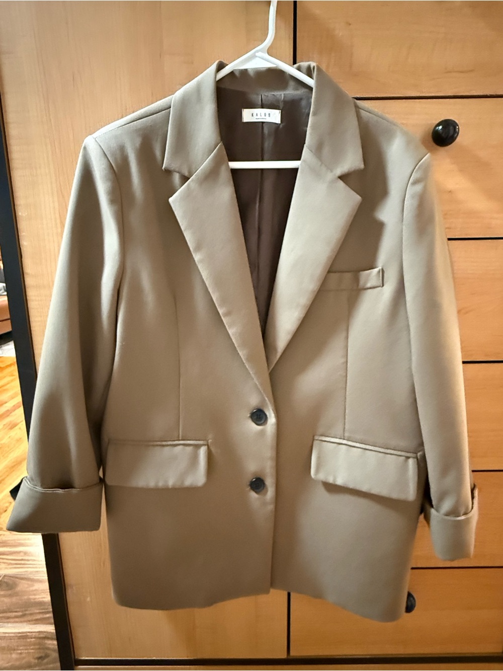 KHAITE Camel Single-Breasted Tailored Blazer